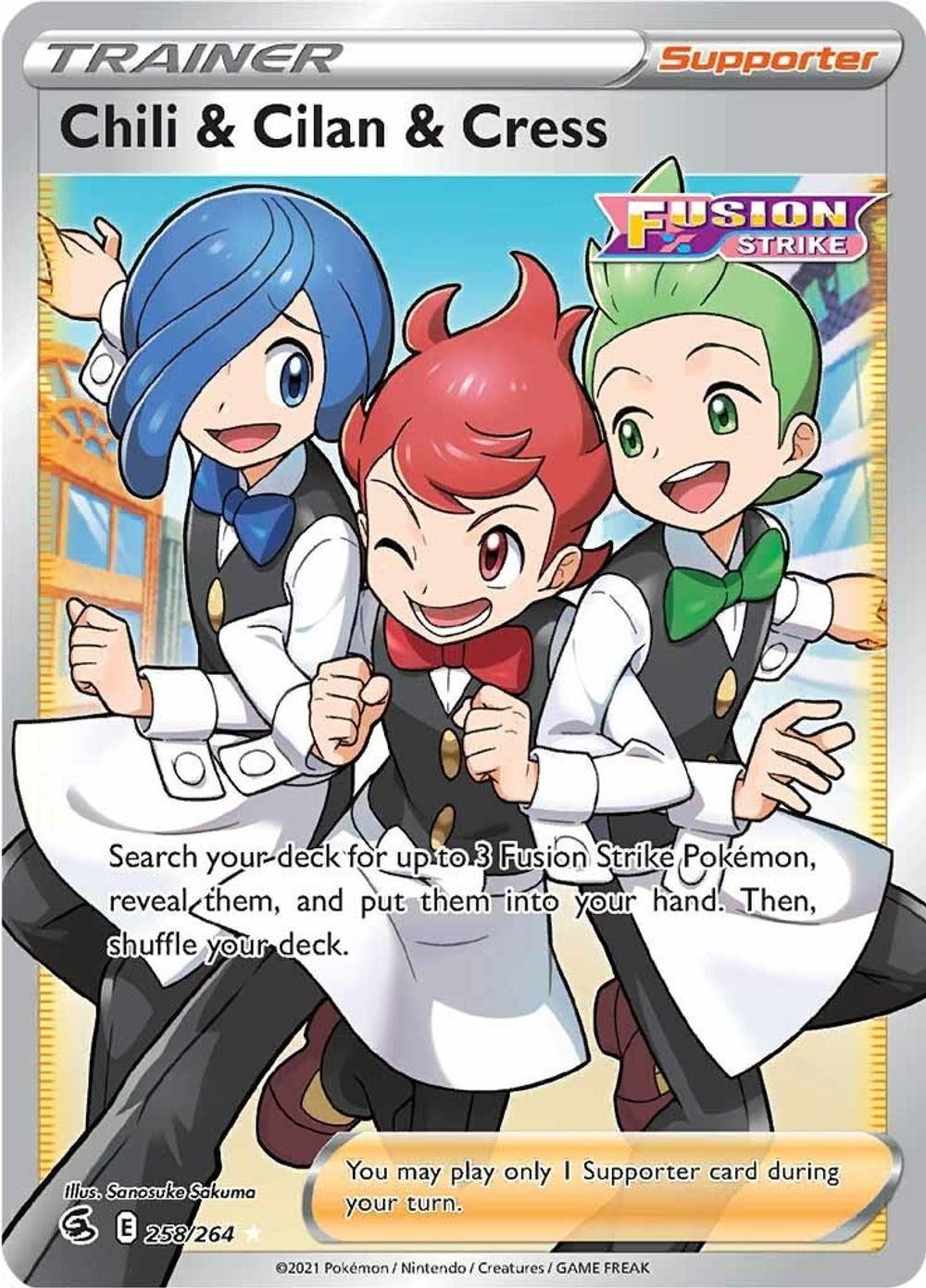 Chili & Cilan & Cress (Full Art) — SWSH08: Fusion Strike