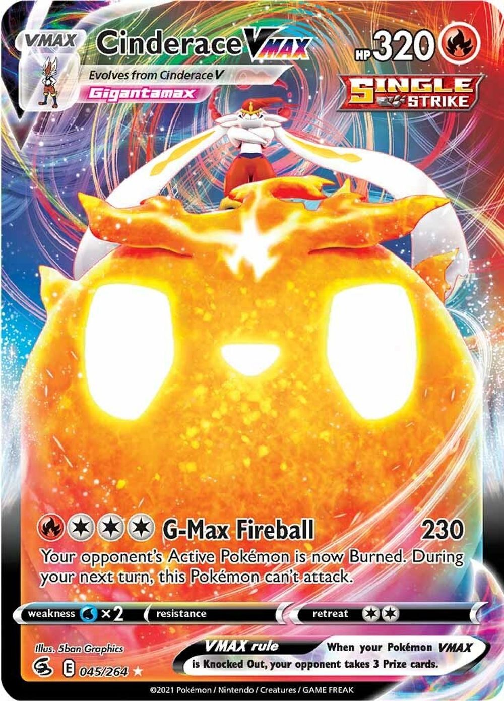 Cinderace VMAX — SWSH08: Fusion Strike