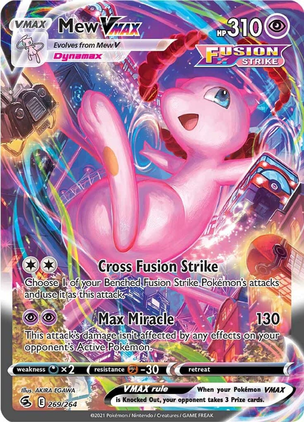 Mew VMAX (Alternate Art Secret) — SWSH08: Fusion Strike