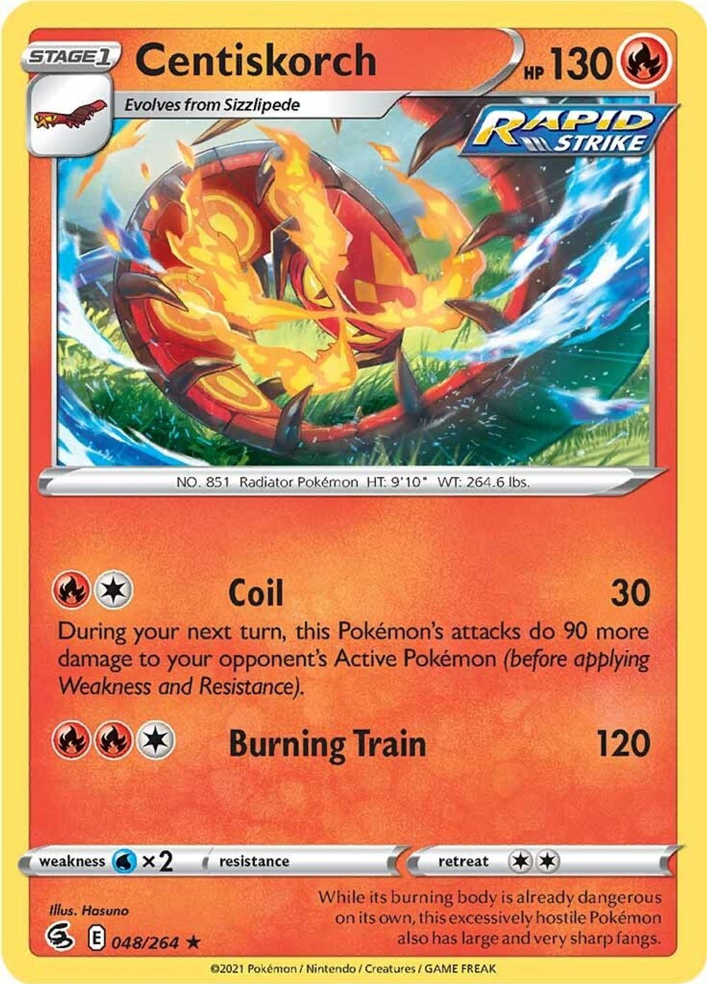 Centiskorch (48) — SWSH08: Fusion Strike