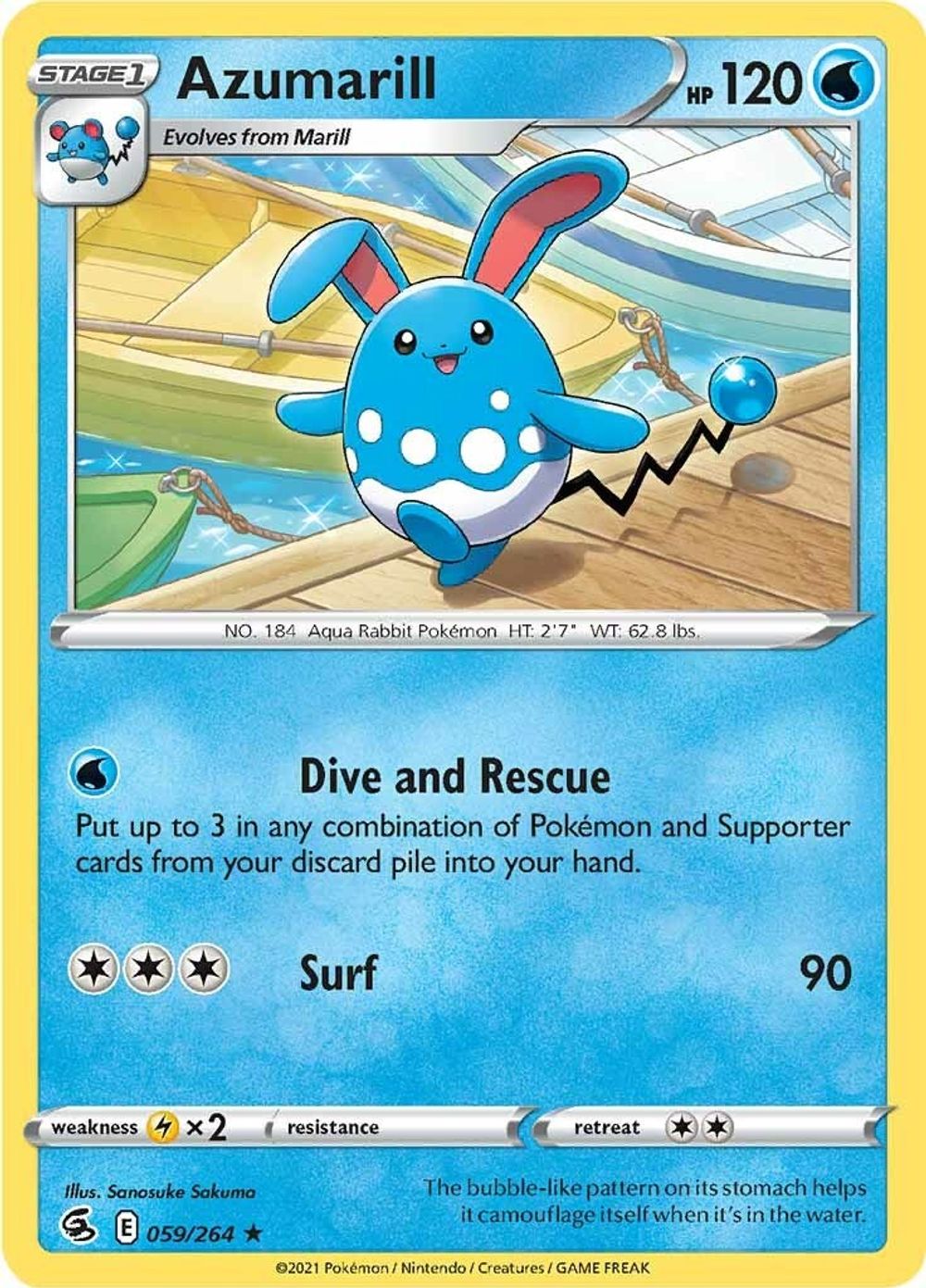 Azumarill — SWSH08: Fusion Strike