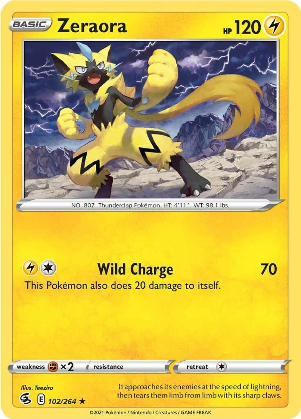 Zeraora — SWSH08: Fusion Strike