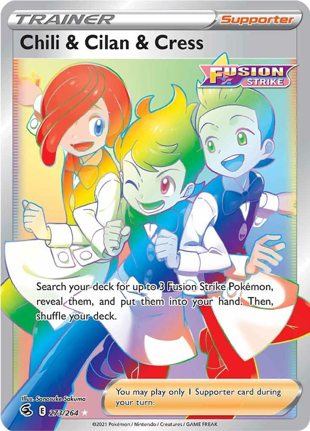 Chili & Cilan & Cress (Secret) — SWSH08: Fusion Strike