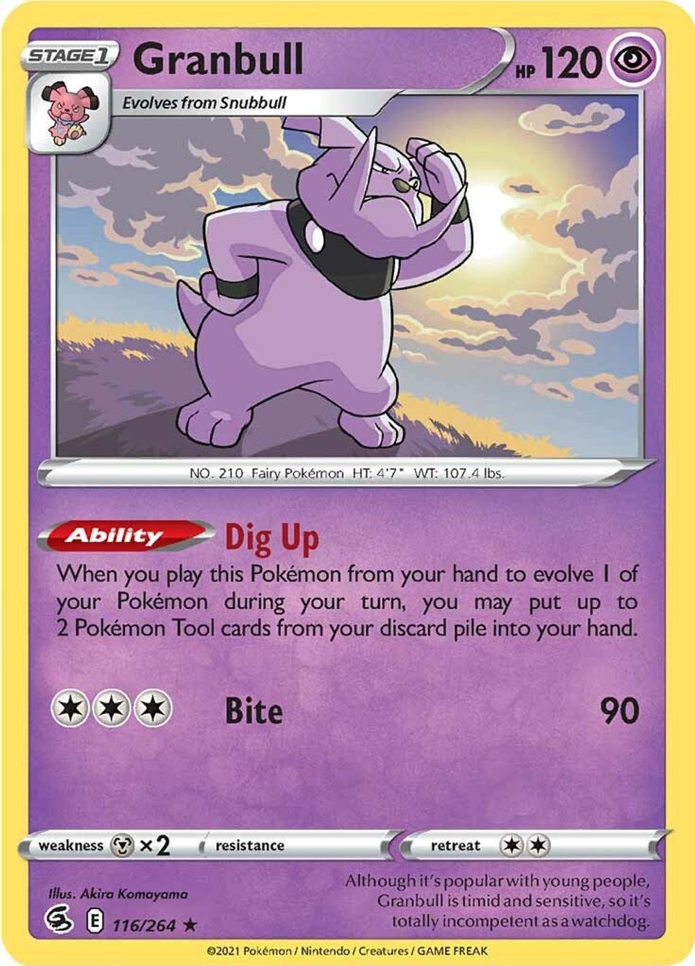 Granbull — SWSH08: Fusion Strike