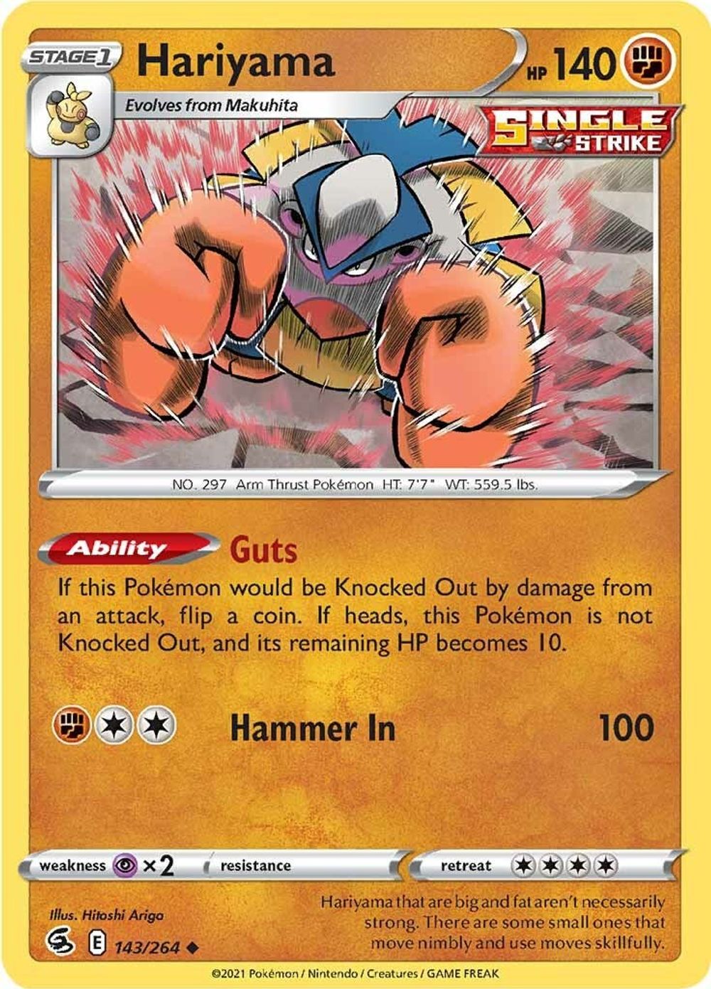 Hariyama — SWSH08: Fusion Strike