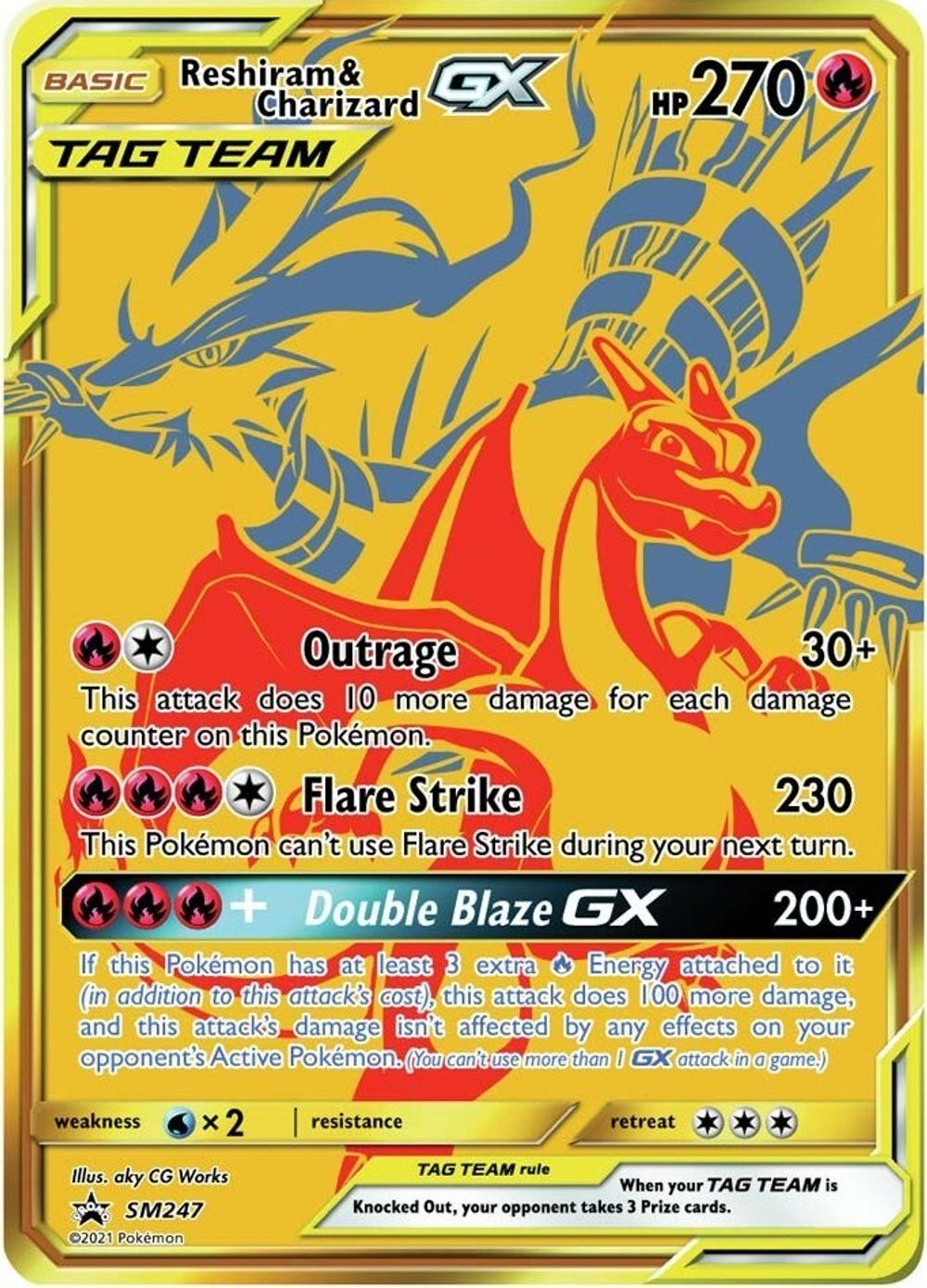 Reshiram & Charizard GX - SM247 — SM Promos