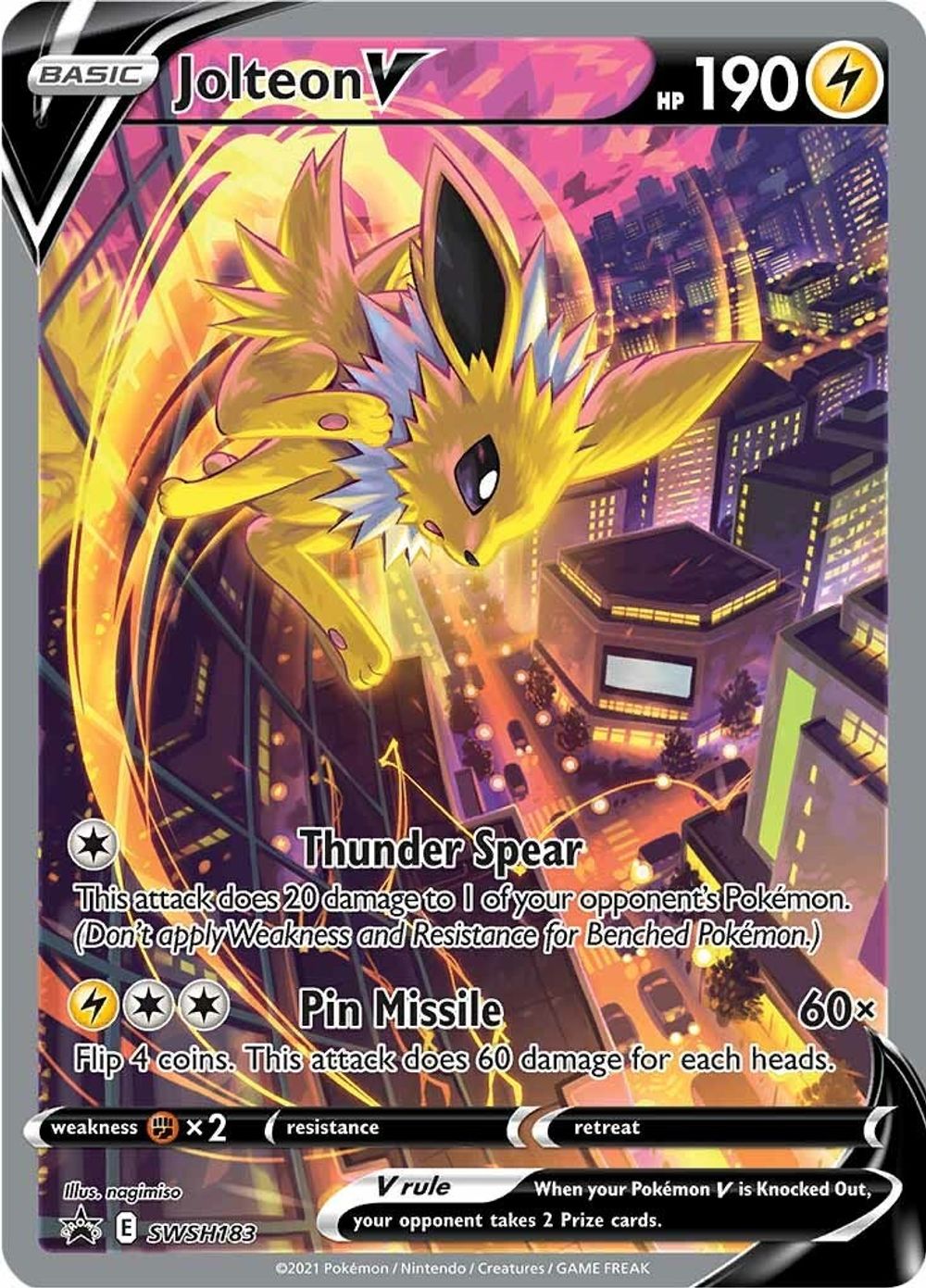 Jolteon V - SWSH183 — SWSH: Sword & Shield Promo Cards