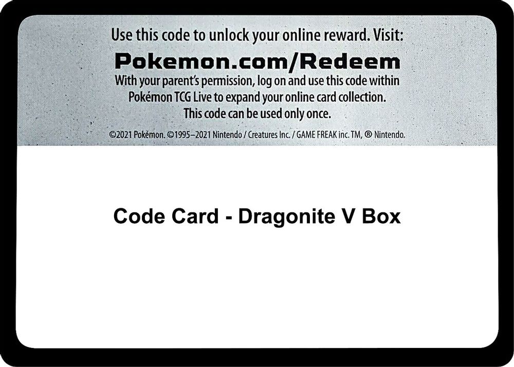 Code Card - Dragonite V Box — SWSH08: Fusion Strike