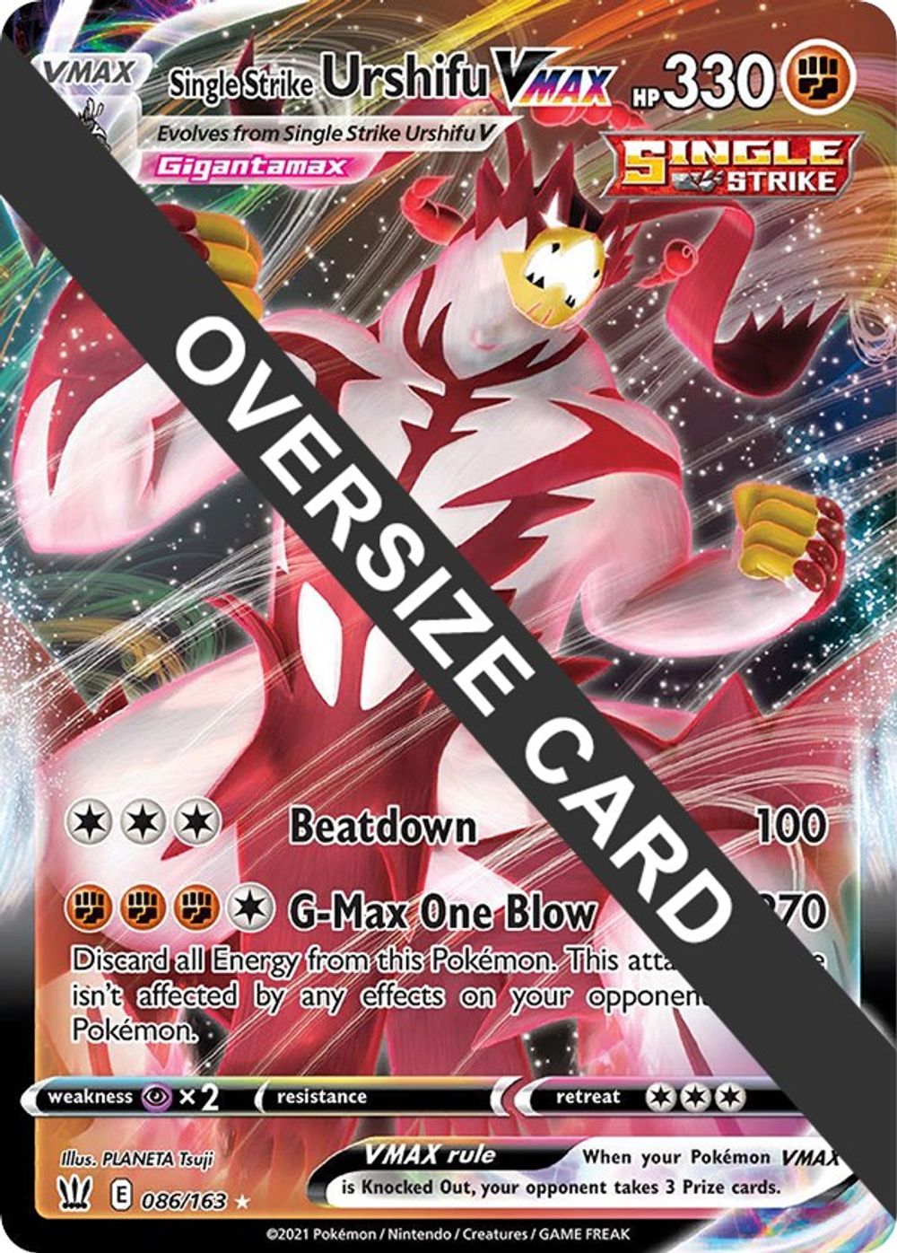 Single Strike Urshifu VMAX - 086/163 — Jumbo Cards