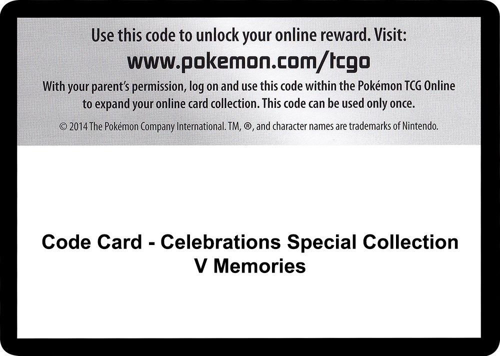 Code Card - Celebrations Special Collection - V Memories — Celebrations