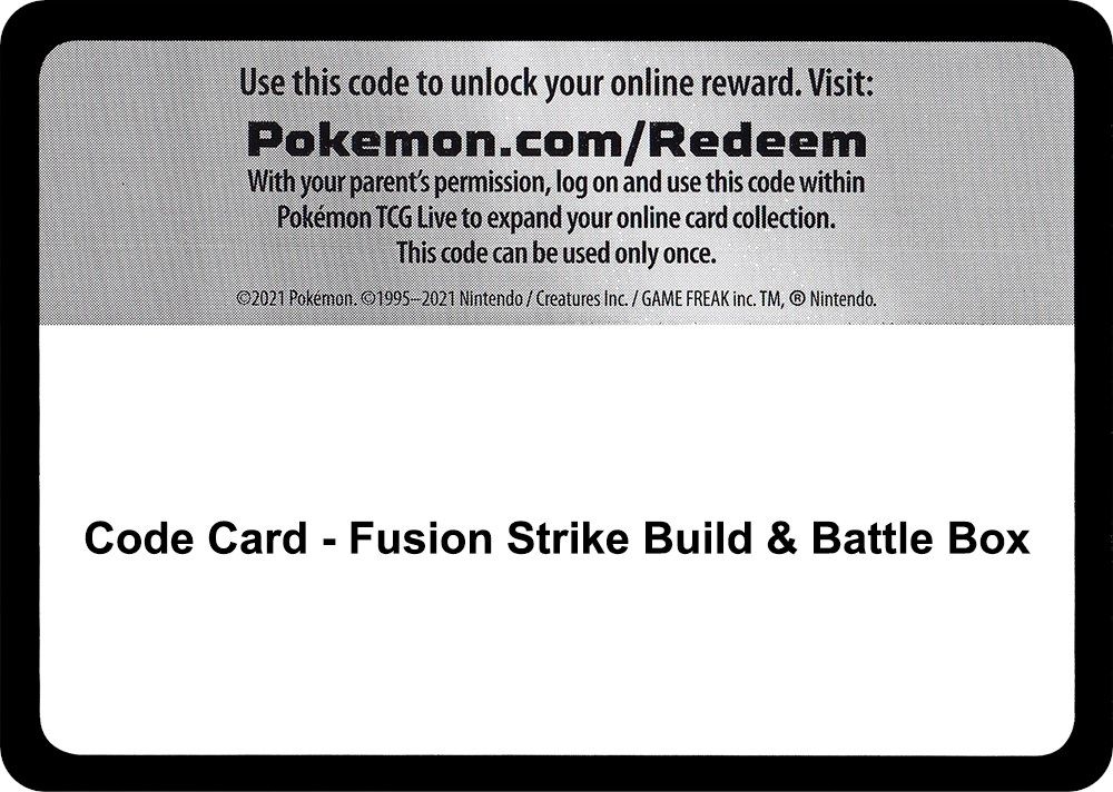 Code Card - Fusion Strike Build & Battle Box — SWSH08: Fusion Strike