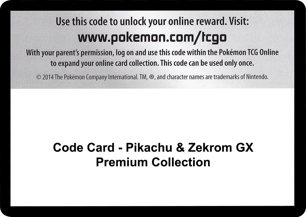 Code Card - Pikachu & Zekrom GX Premium Collection — Miscellaneous Cards & Products
