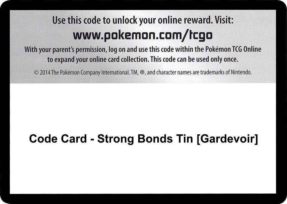 Code Card - Strong Bonds Tin [Gardevoir] — Miscellaneous Cards & Products