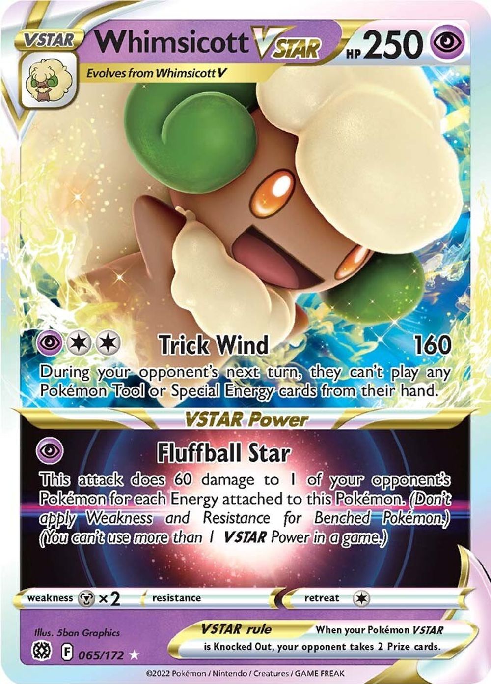Whimsicott VSTAR — SWSH09: Brilliant Stars