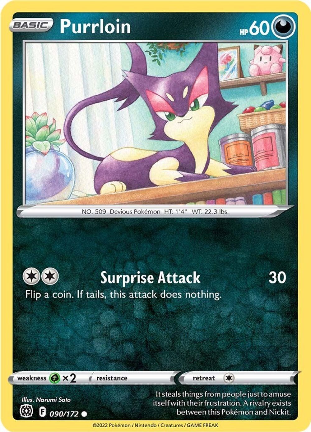 Purrloin — SWSH09: Brilliant Stars