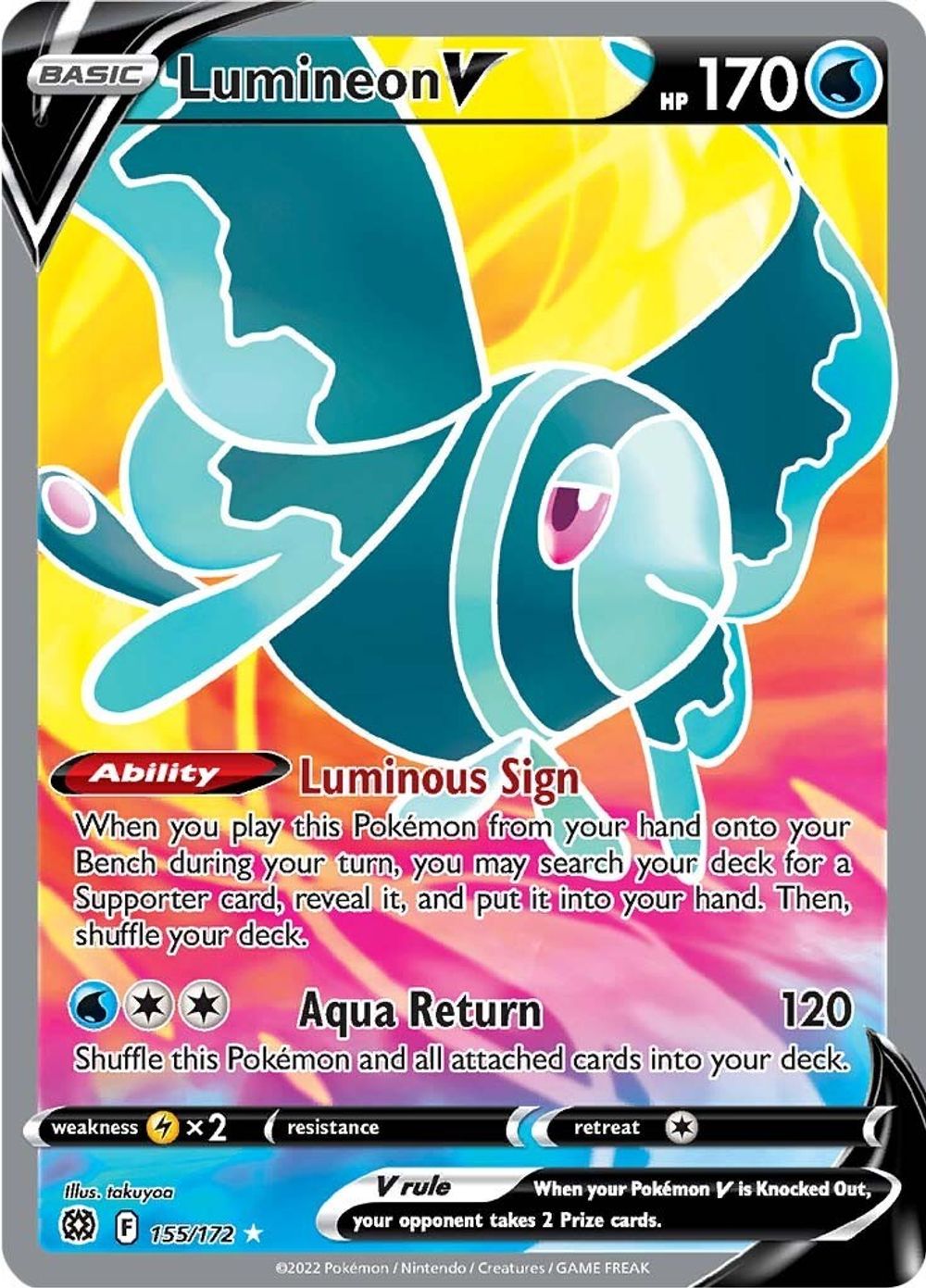 Lumineon V (Full Art) — SWSH09: Brilliant Stars