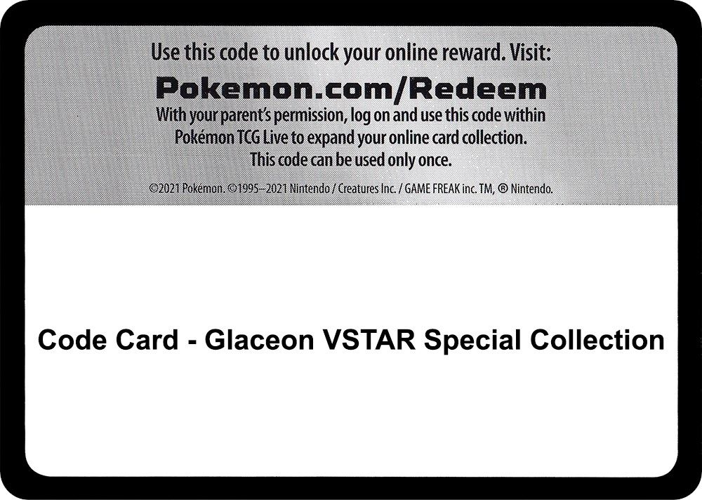 Code Card - Glaceon VSTAR Special Collection — SWSH09: Brilliant Stars