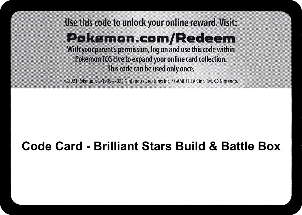 Code Card - Brilliant Stars Build & Battle Box — SWSH09: Brilliant Stars