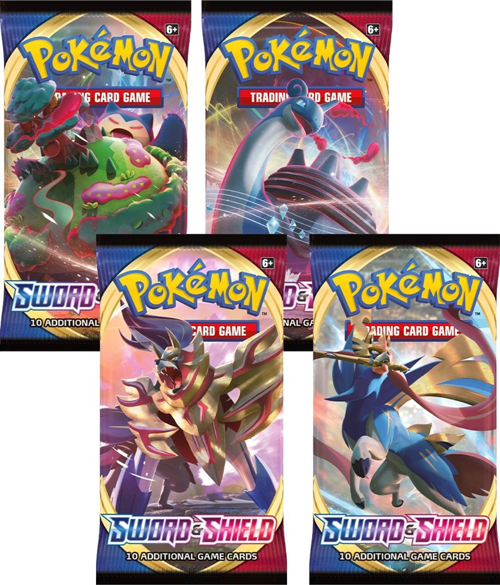 Sword and Shield Base Set Booster Pack Art Bundle [Set of 4] — SWSH01: Sword & Shield Base Set