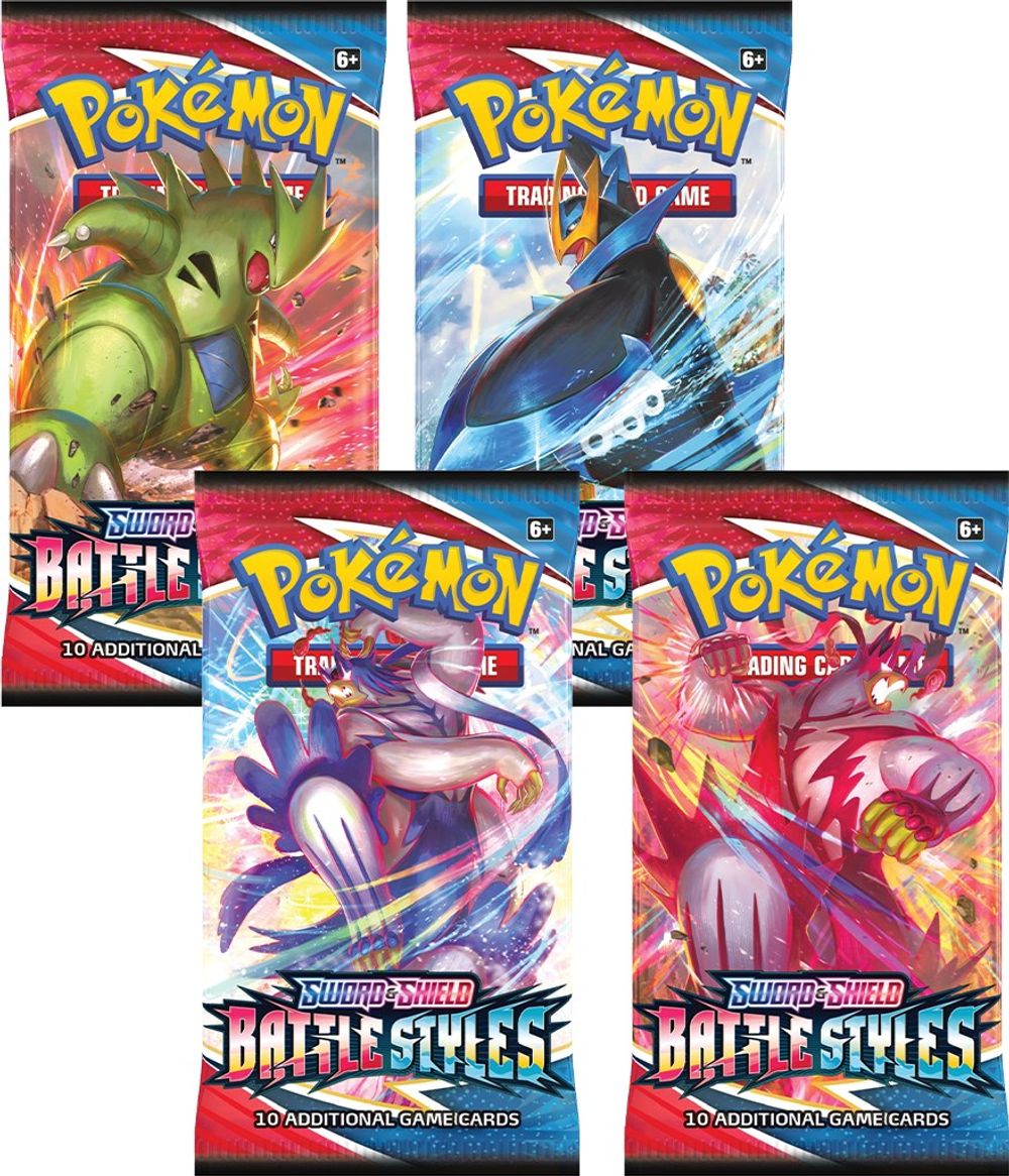 Battle Styles Booster Pack Art Bundle [Set of 4] — SWSH05: Battle Styles
