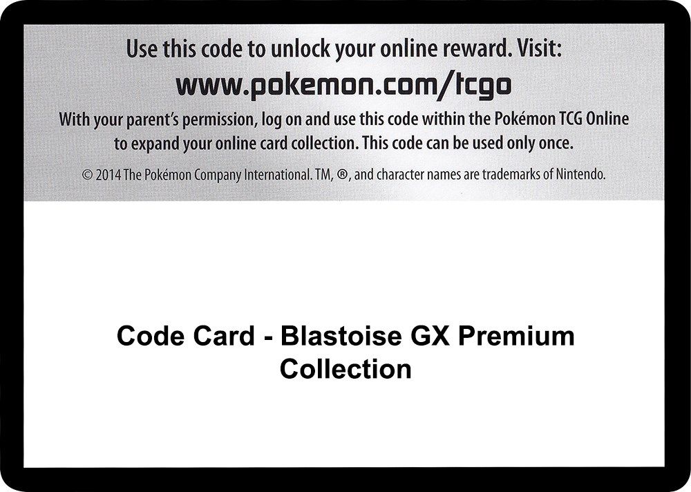Code Card - Blastoise GX Premium Collection — SM - Unbroken Bonds