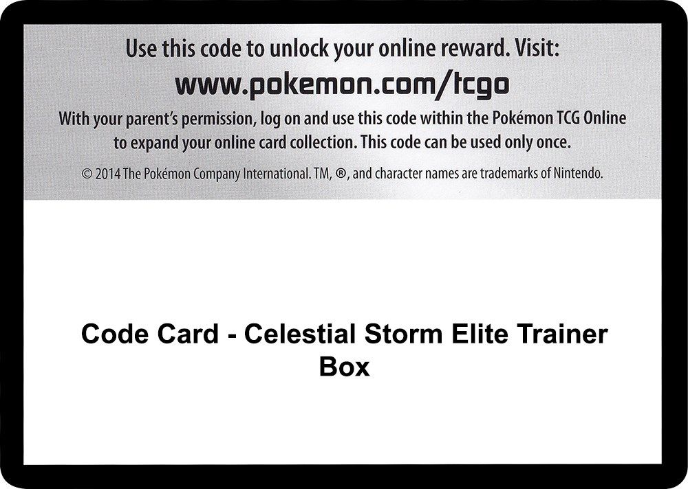 Code Card - Celestial Storm Elite Trainer Box — SM - Celestial Storm