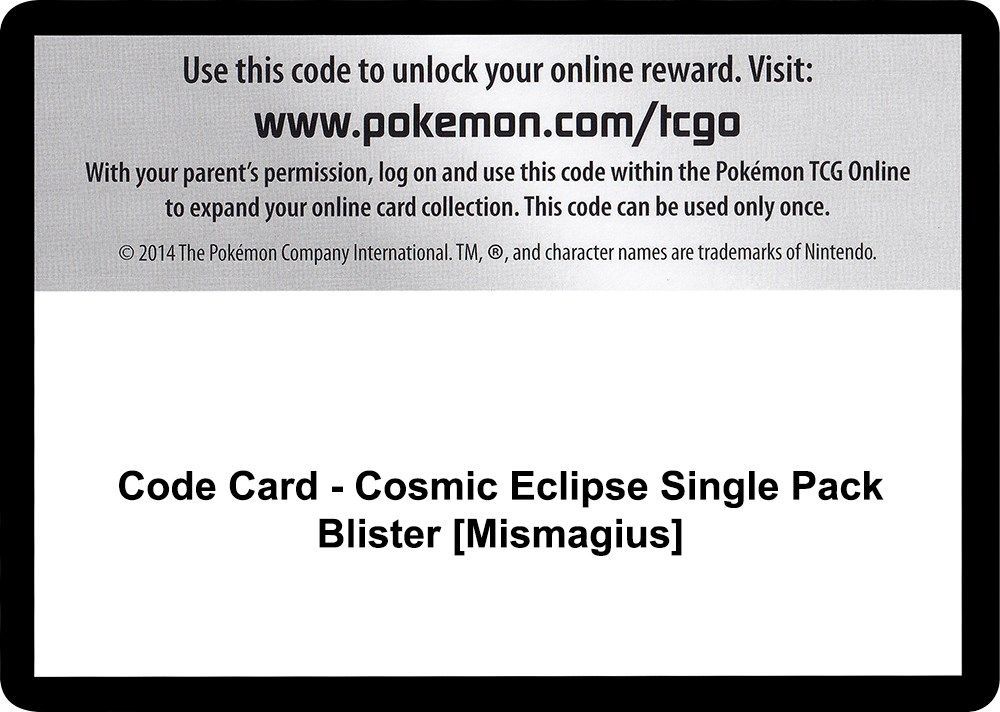 Code Card - Cosmic Eclipse Single Pack Blister [Mismagius] — SM - Cosmic Eclipse