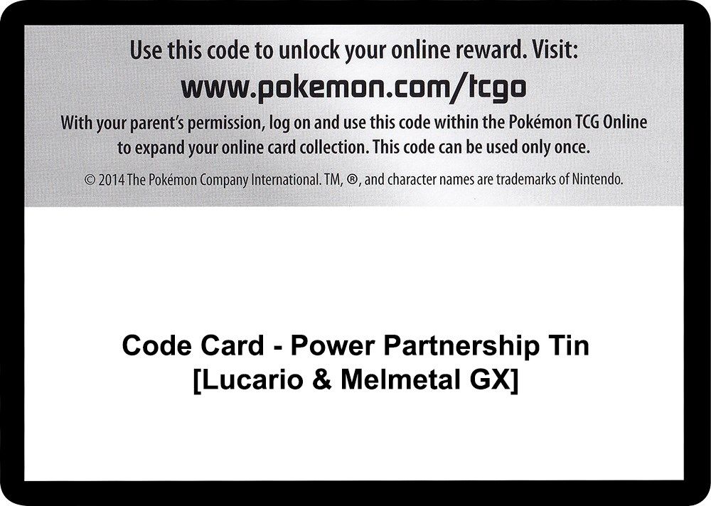 Code Card - Power Partnership Tin [Lucario & Melmetal GX] — SM - Unified Minds