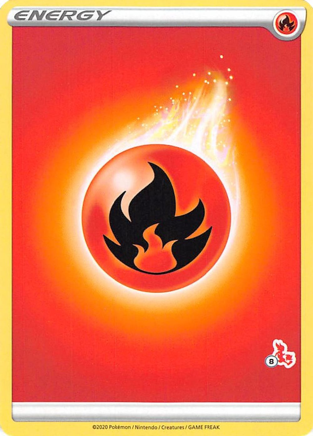 Fire Energy (#8 Cinderace Stamped) — Battle Academy 2022