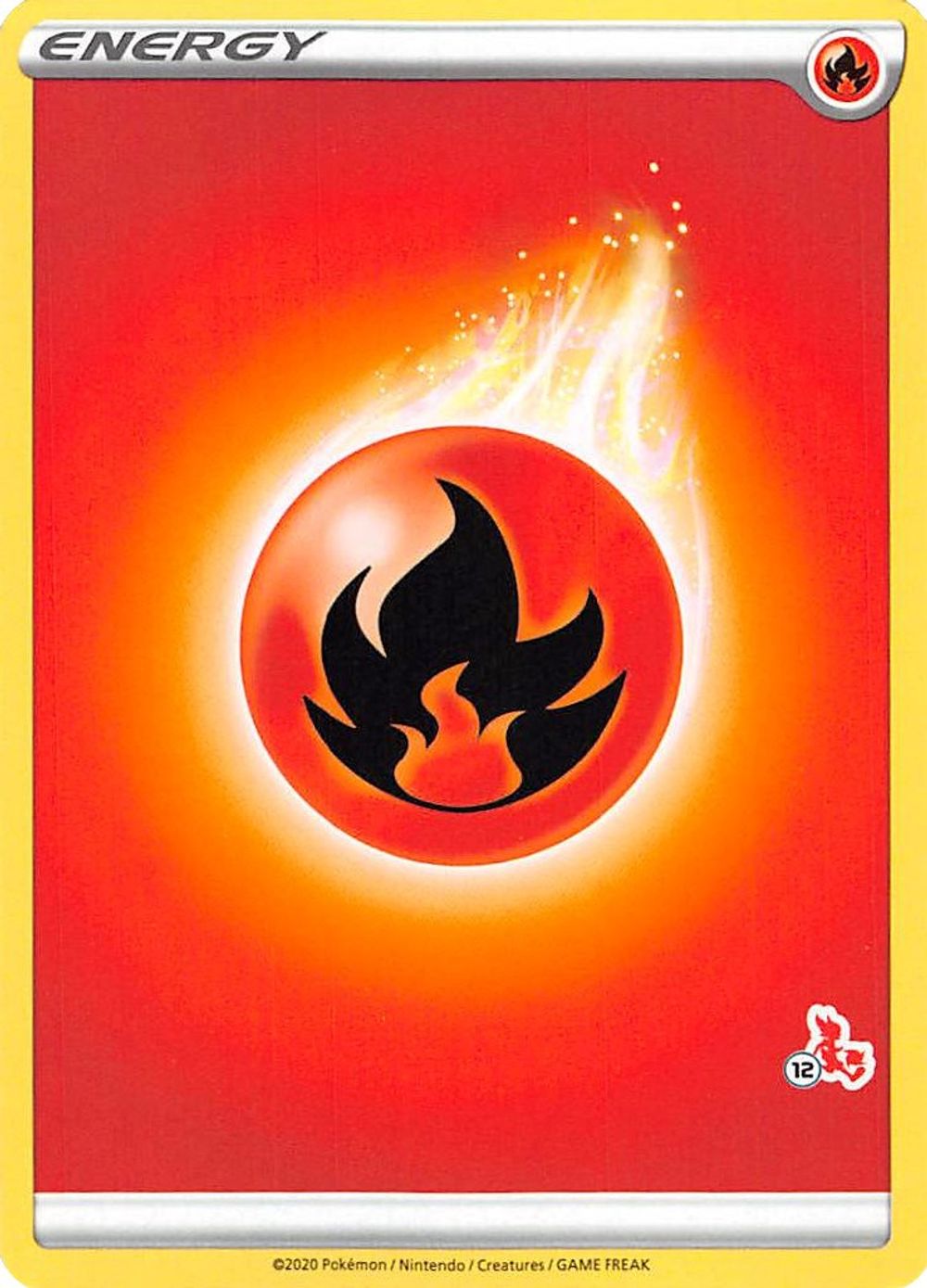 Fire Energy (#12 Cinderace Stamped) — Battle Academy 2022