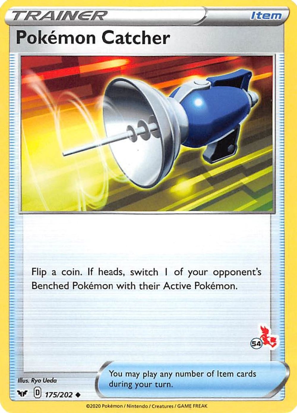 Pokemon Catcher - 175/202 (#54 Cinderace Stamped) — Battle Academy 2022