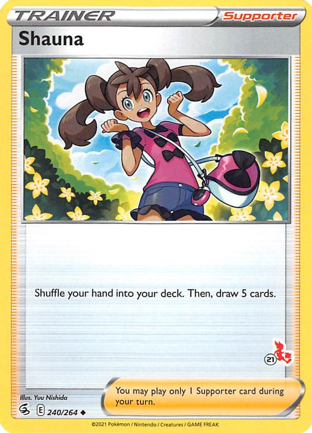 Shauna - 240/264 (#21 Cinderace Stamped) — Battle Academy 2022