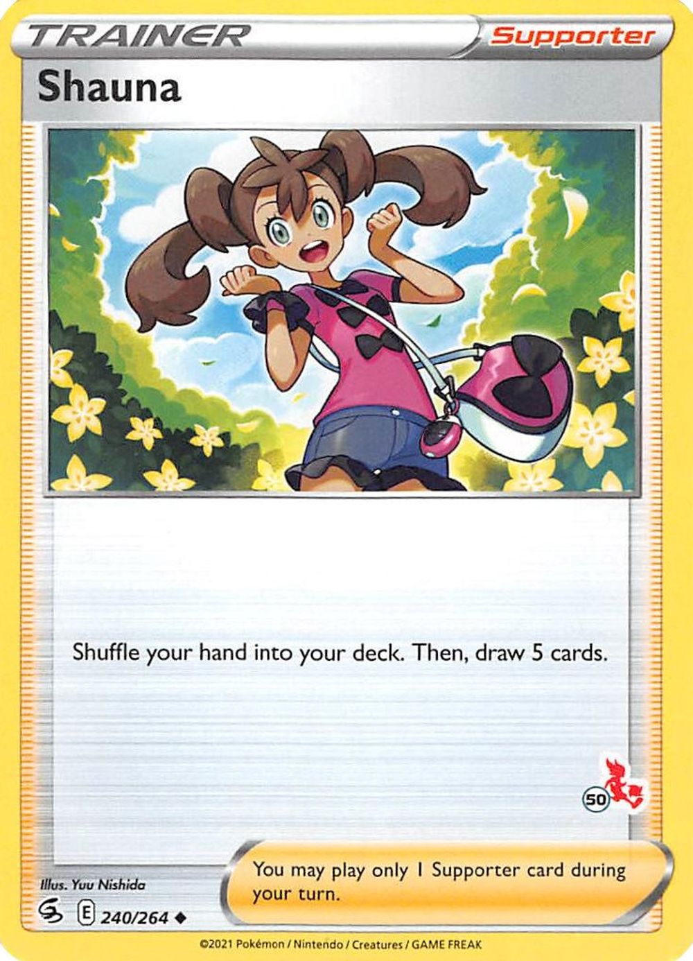 Shauna - 240/264 (#50 Cinderace Stamped) — Battle Academy 2022