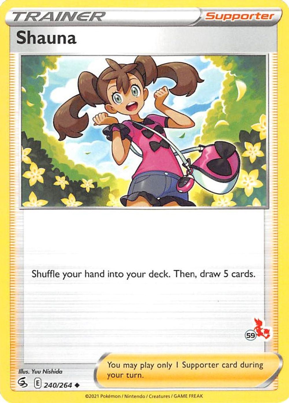 Shauna - 240/264 (#59 Cinderace Stamped) — Battle Academy 2022