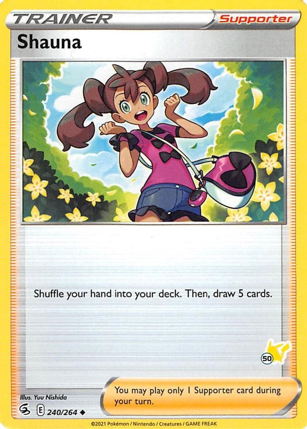 Shauna - 240/264 (#50 Pikachu Stamped) — Battle Academy 2022