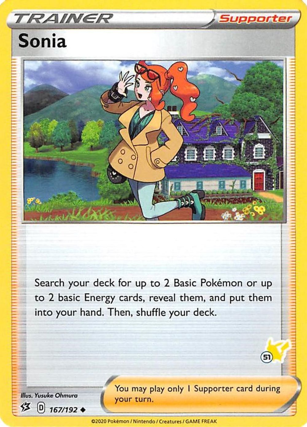 Sonia - 167/192 (#51 Pikachu Stamped) — Battle Academy 2022