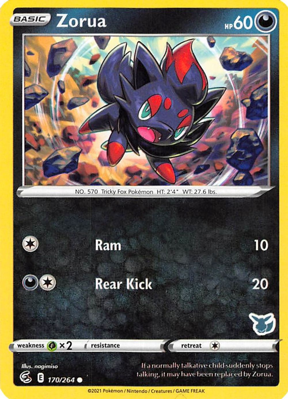 Zorua - 170/264 (Eevee Stamped) — Battle Academy 2022