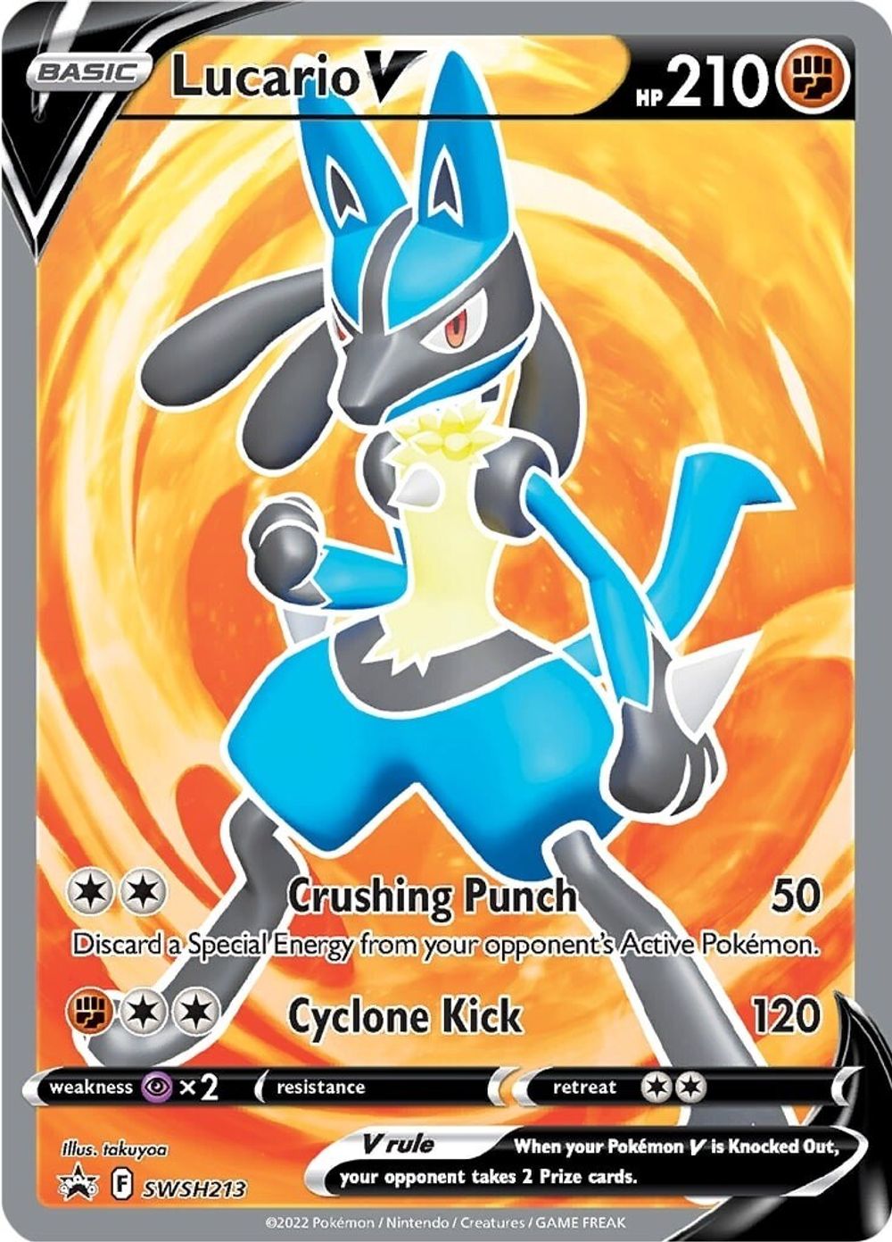 Lucario V - SWSH213 — SWSH: Sword & Shield Promo Cards