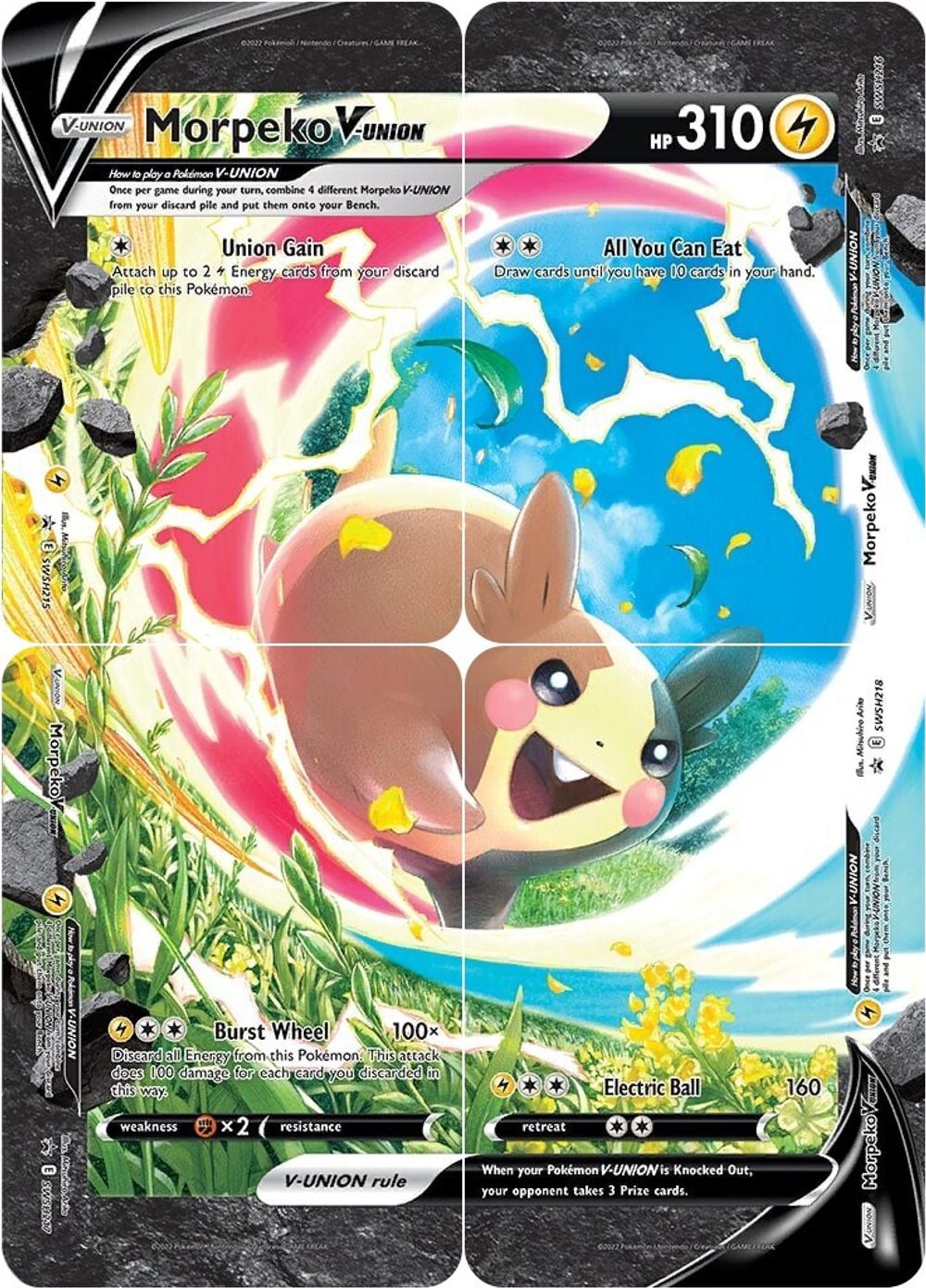 Morpeko V-Union [Set of 4] — SWSH: Sword & Shield Promo Cards