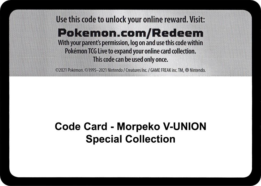Code Card - Morpeko V-UNION Special Collection — Miscellaneous Cards & Products