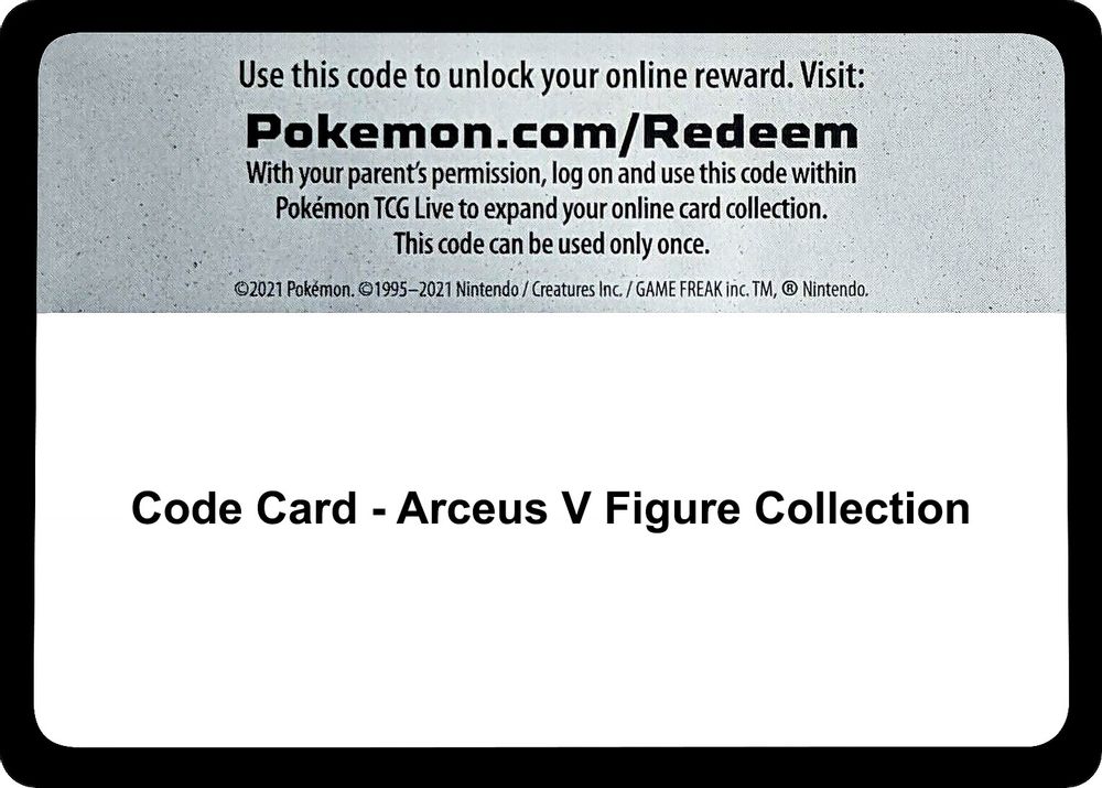 Code Card - Arceus V Figure Collection — SWSH09: Brilliant Stars