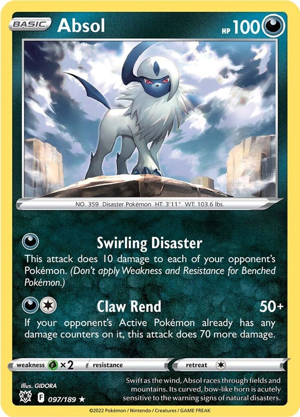 Absol — SWSH10: Astral Radiance