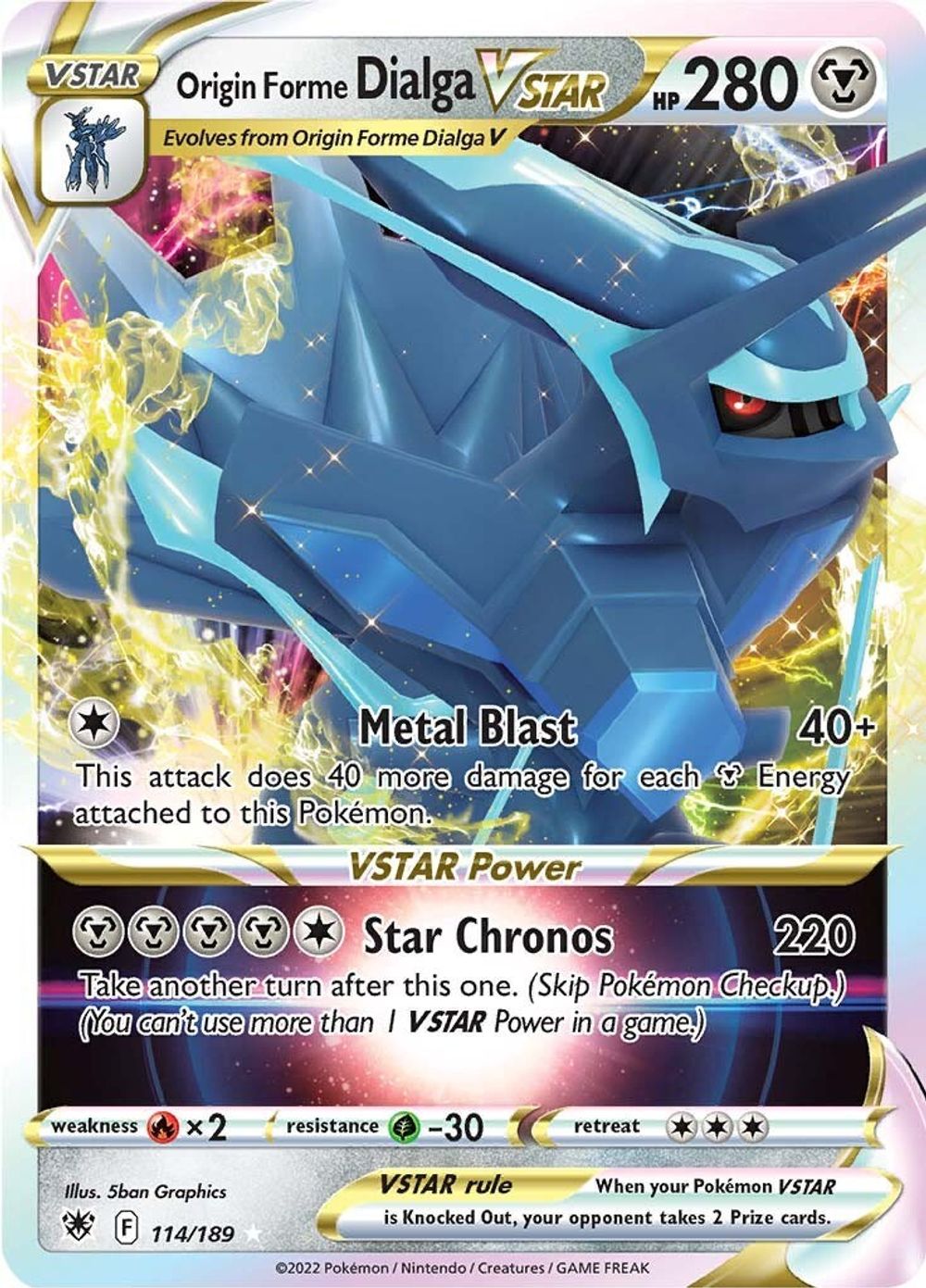 Origin Forme Dialga VSTAR — SWSH10: Astral Radiance