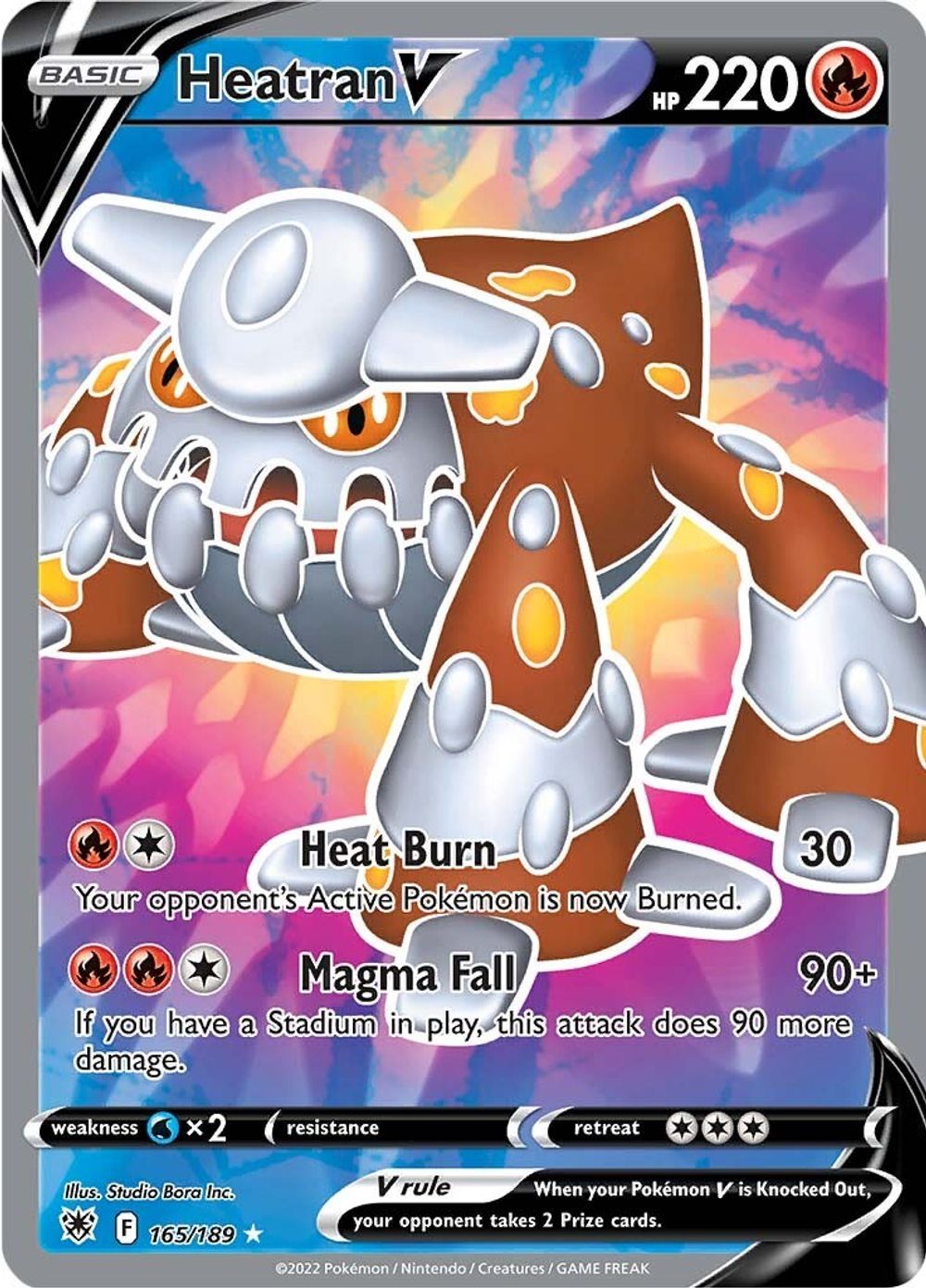 Heatran V (Full Art) — SWSH10: Astral Radiance