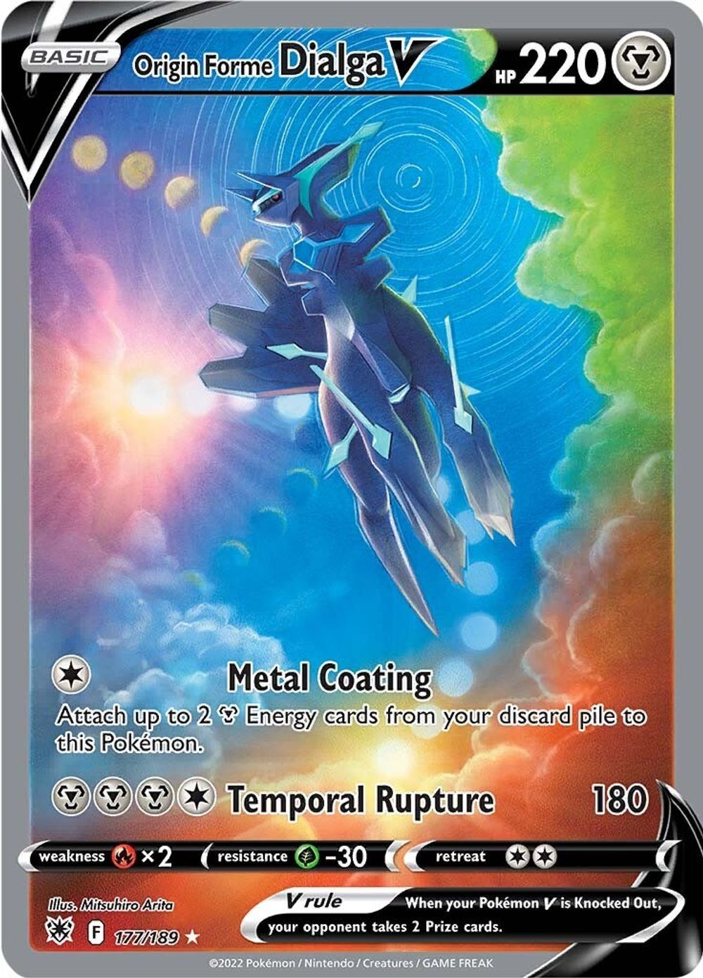 Origin Forme Dialga V (Alternate Full Art) — SWSH10: Astral Radiance