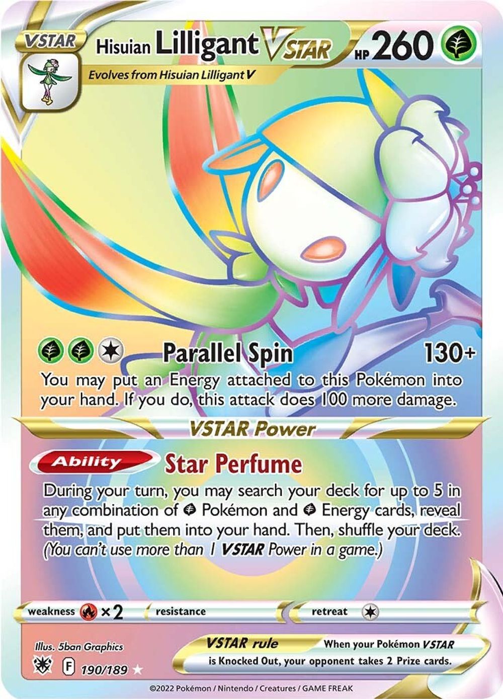 Hisuian Lilligant VSTAR (Secret) — SWSH10: Astral Radiance