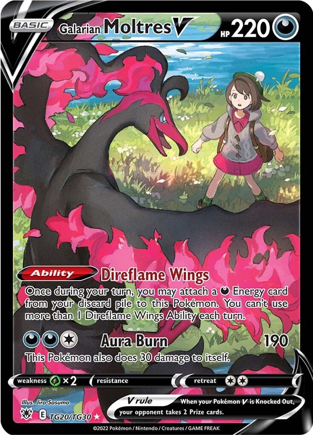 Galarian Moltres V — SWSH10: Astral Radiance Trainer Gallery
