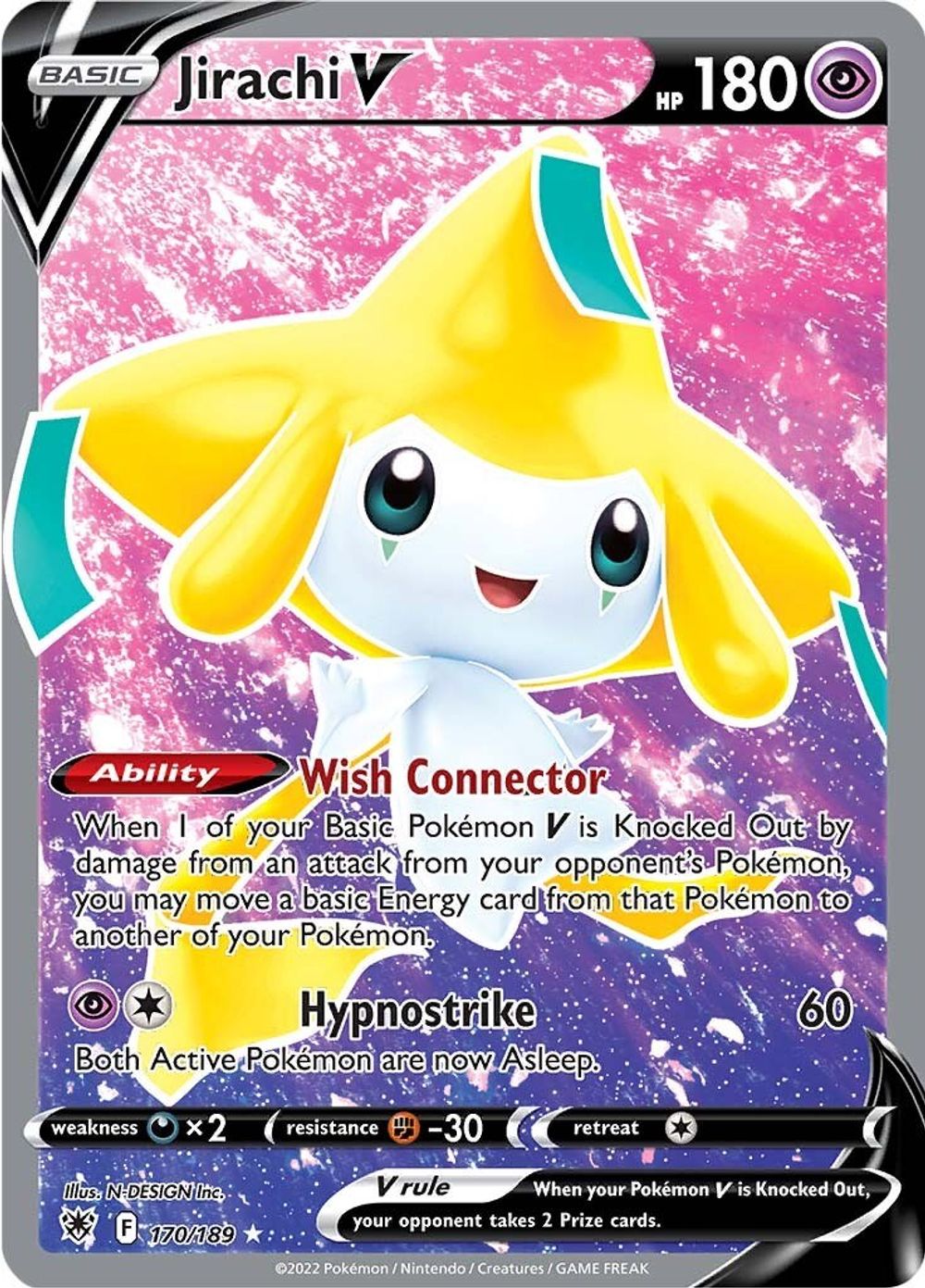 Jirachi V (Full Art) — SWSH10: Astral Radiance