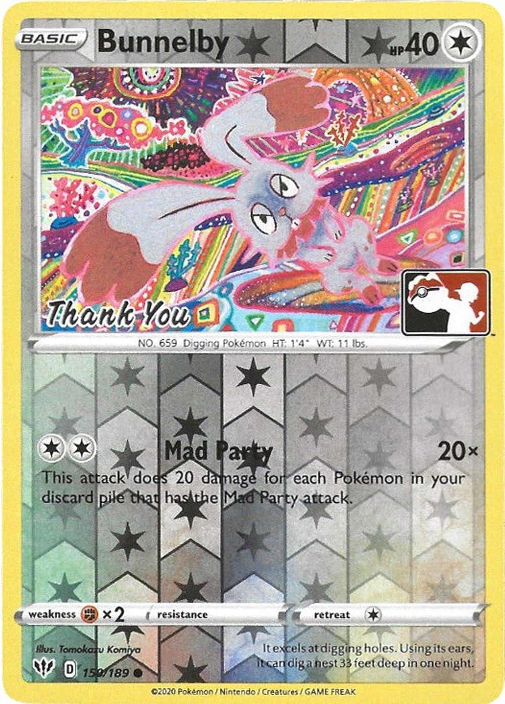 Bunnelby - 150/189 (Thank You Promo) — Miscellaneous Cards & Products