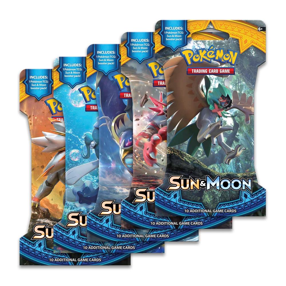 Sun & Moon Sleeved Booster Pack Art Bundle [Set of 5] — SM Base Set